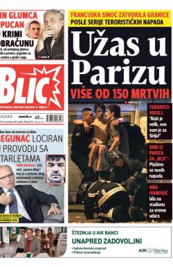 Blic - broj 6737, 14. nov 2015.