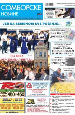 Somborske novine - broj 3256, 18. nov 2016.
