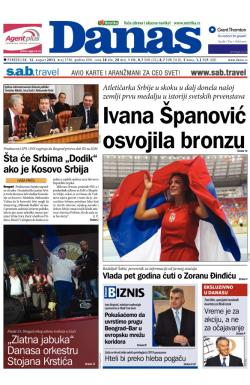 Danas - broj 5796, 12. avg 2013.