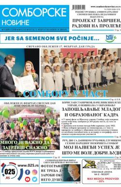 Somborske novine - broj 3426, 21. feb 2020.