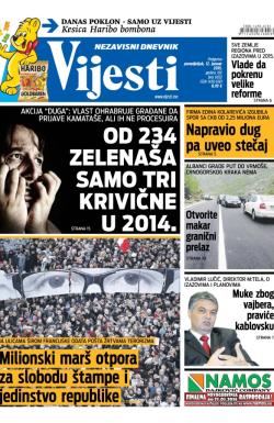 Vijesti - broj 6032, 12. jan 2015.