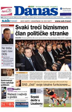 Danas - broj 5832, 17. sep 2013.