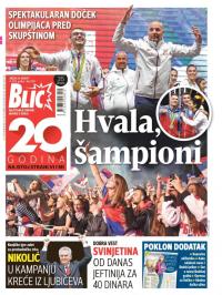 Blic - broj 7015, 24. avg 2016.