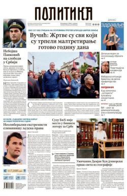 Politika - broj 40165, 29. sep 2025.