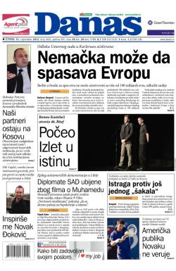 Danas - broj 5463, 13. sep 2012.