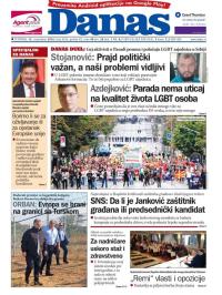 Danas - broj 6926, 15. sep 2016.