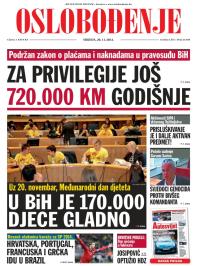 Oslobođenje - broj 24.050, 20. nov 2013.