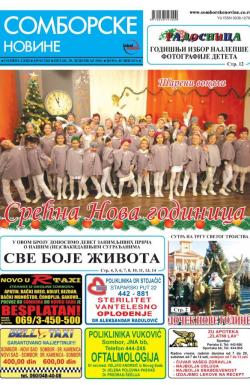 Somborske novine - broj 3262, 30. dec 2016.