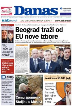 Danas - broj 5950, 13. jan 2014.