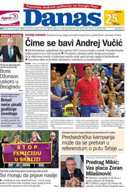 Danas - broj 6976, 4. nov 2016.
