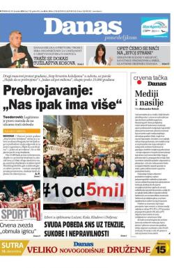 Danas - broj 7749, 17. dec 2018.