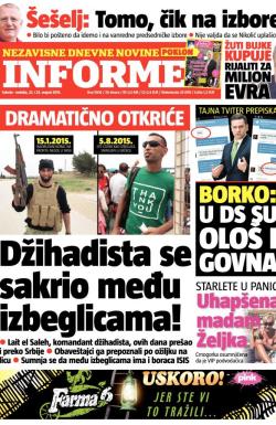 Informer - broj 1006, 22. avg 2015.