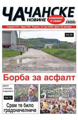 Čačanske novine - broj 700, 16. jun 2020.