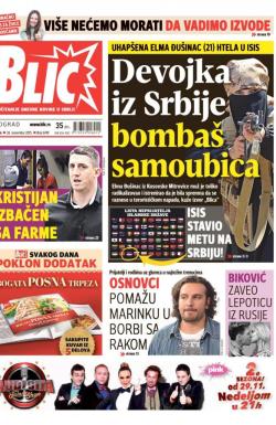 Blic - broj 6749, 26. nov 2015.