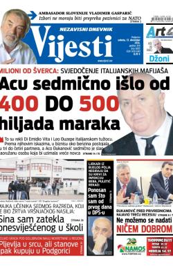 Vijesti - broj 6005, 13. dec 2014.