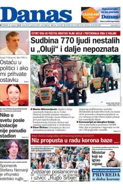 Danas - broj 8345, 4. avg 2020.