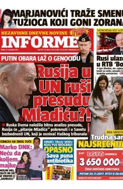 Informer - broj 1701, 24. nov 2017.