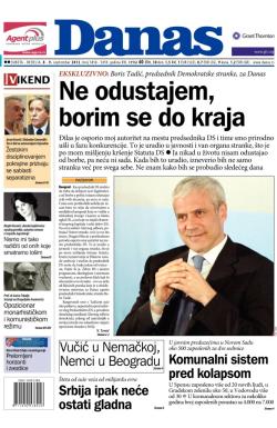 Danas - broj 5458-5459, 8. sep 2012.
