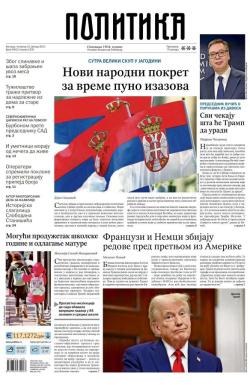 Politika - broj 39922, 23. jan 2025.