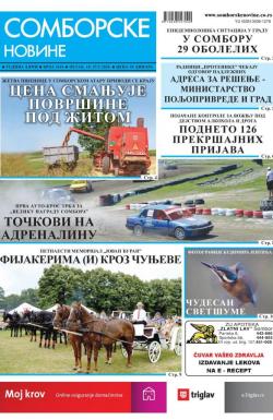 Somborske novine - broj 3446, 10. jul 2020.