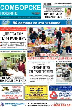 Somborske novine - broj 3063, 8. mar 2013.