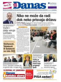 Danas - broj 7058, 25. jan 2017.