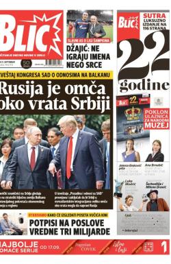 Blic - broj 7753, 15. sep 2018.