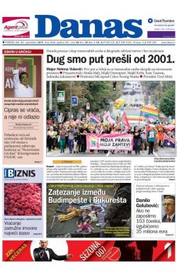 Danas - broj 6566, 21. sep 2015.