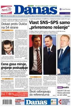 Danas - broj 5496, 16. okt 2012.