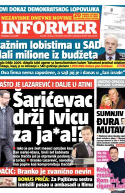 Informer - broj 860, 2. mar 2015.