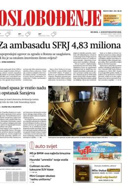 Oslobođenje - broj 25747, 1. avg 2018.