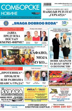 Somborske novine - broj 3149, 31. okt 2014.