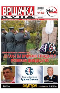 Vršačka kula - broj 1142, 10. nov 2017.