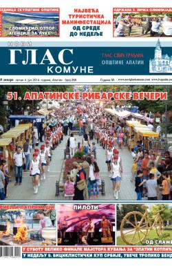 Novi glas komune, Apatin - broj 268, 4. jul 2014.