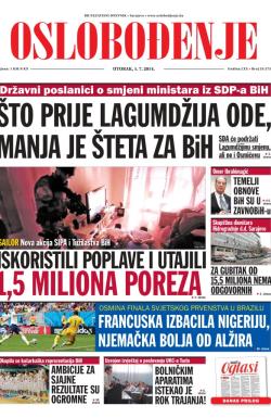 Oslobođenje - broj 24.273, 1. jul 2014.