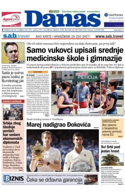 Danas - broj 5761, 8. jul 2013.