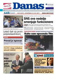 Danas - broj 5873, 28. okt 2013.
