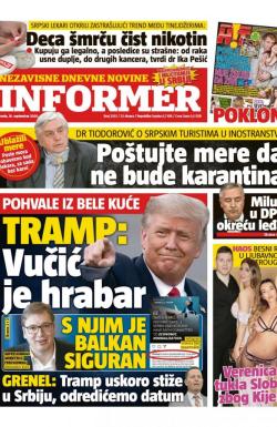 Informer - broj 2555, 16. sep 2020.