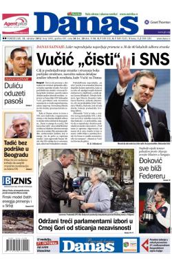 Danas - broj 5495, 15. okt 2012.