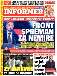 Informer CG - broj 622, 22. maj 2014.