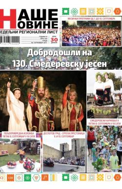 Naše Novine, Smederevo - broj 292, 6. sep 2017.