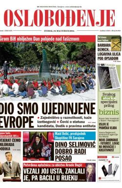 Oslobođenje - broj 24.952, 10. maj 2016.