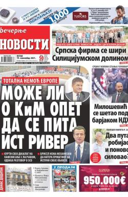 Večernje novosti - broj 4139, 19. nov 2021.