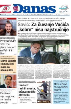 Danas - broj 7281, 5. sep 2017.