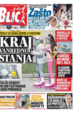 Blic - broj 8329, 7. maj 2020.