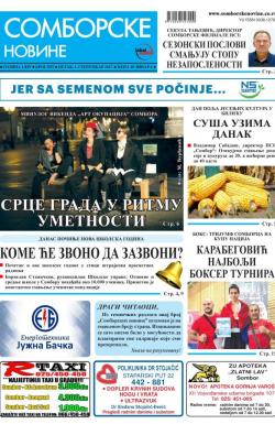 Somborske novine - broj 3297, 1. sep 2017.