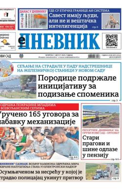 Dnevnik - broj 28161, 7. avg 2025.