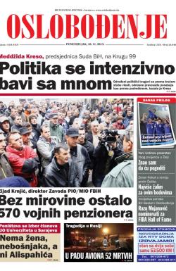 Oslobođenje - broj 24.048, 18. nov 2013.