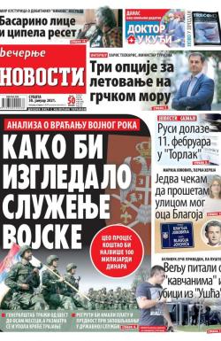 Večernje novosti - broj 3849, 30. jan 2021.