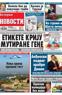 Večernje novosti - broj 1070, 24. okt 2013.